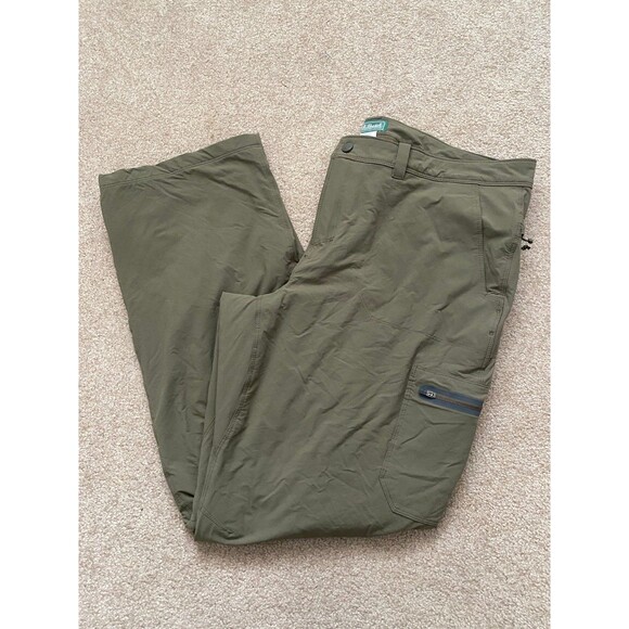 LL Bean Men's Water-Resistant Cresta Hiking Pants Standard Fit 40x32 Green EUC - Picture 1 of 11